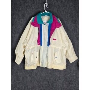 Vintage Venezia International Mens Colorblock Windbreaker Jacket Men Sz 26/28